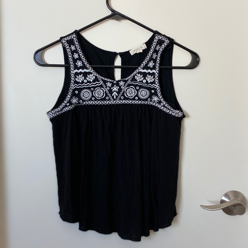 Black and white tank top